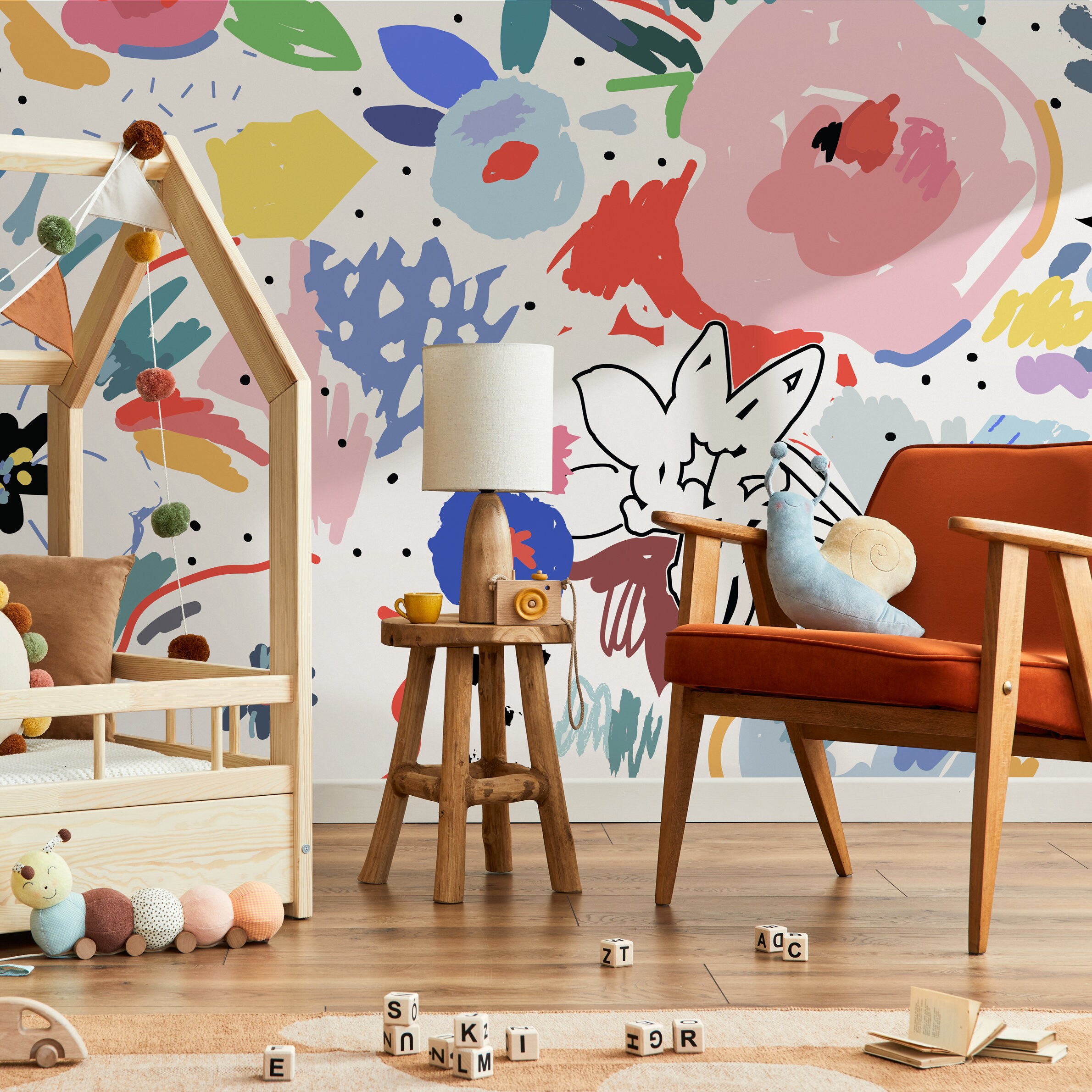 Removable Wallpaper, Scandinavian Wallpaper, Temporary Wallpaper, Peel ...