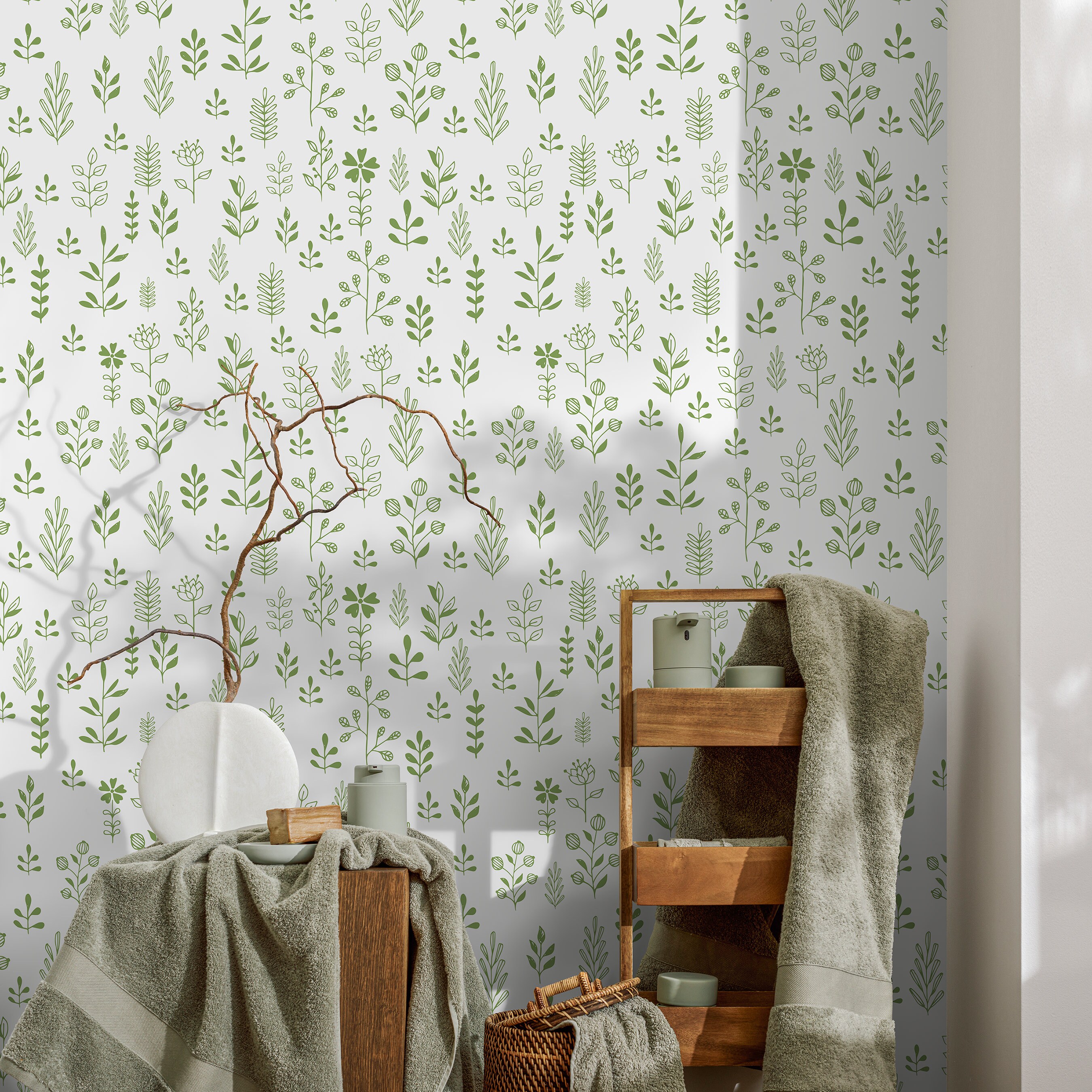 Removable Wallpaper, Scandinavian Wallpaper, Temporary Wallpaper ...