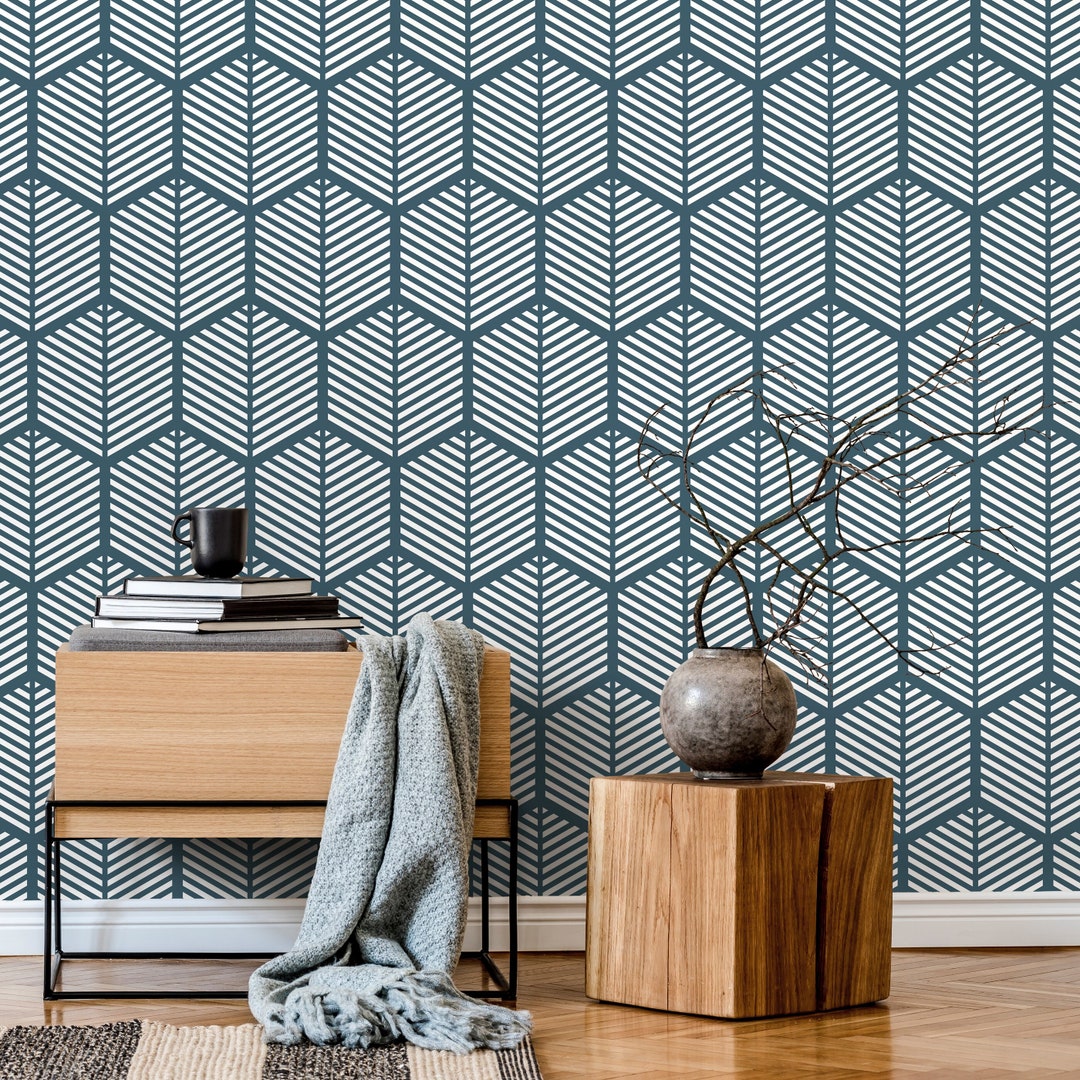 Removable Wallpaper Scandinavian Wallpaper Temporary Wallpaper Vintage ...