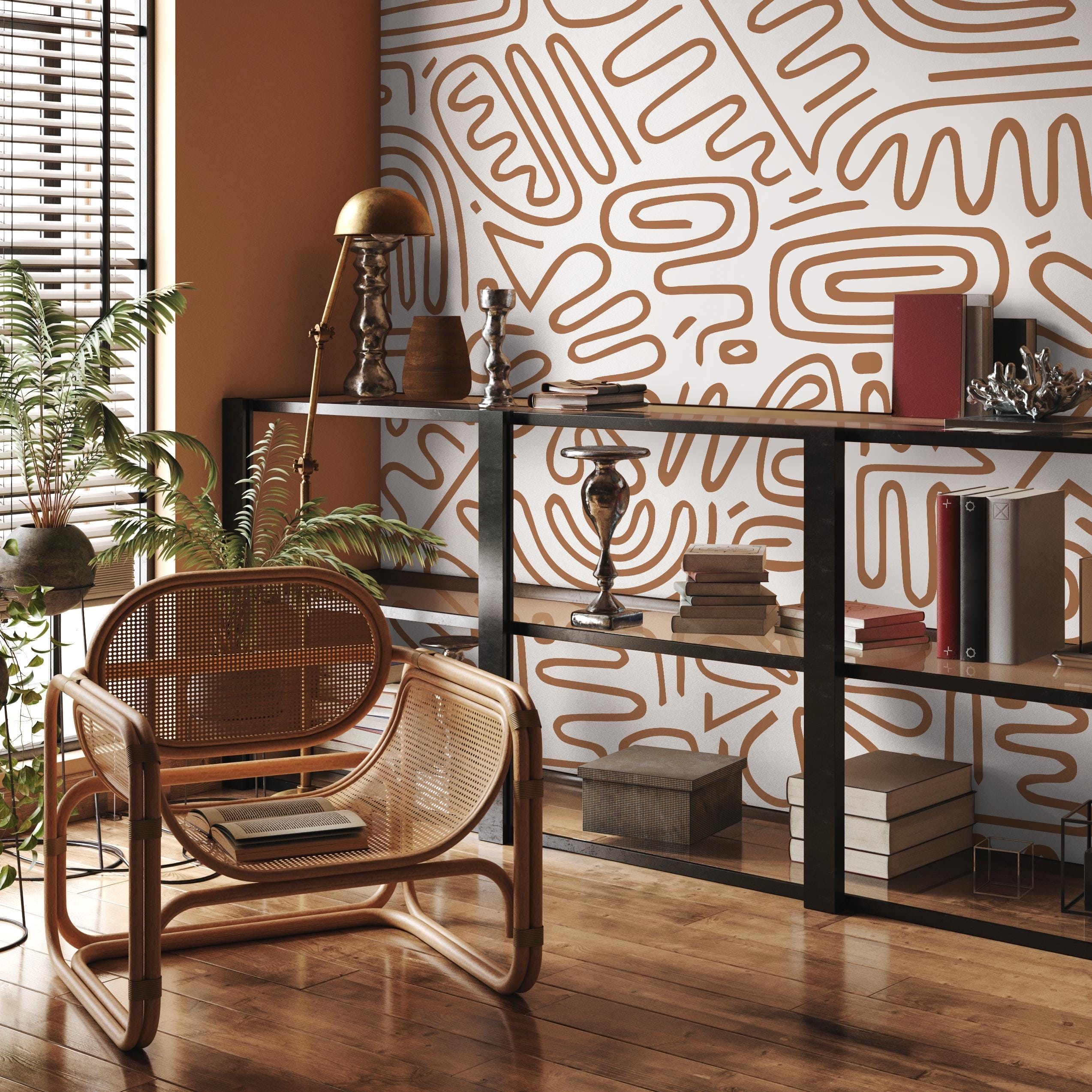 Removable Wallpaper Scandinavian Wallpaper Temporary Wallpaper Vintage ...