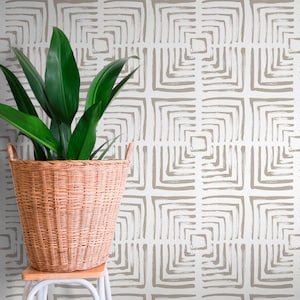 Removable Wallpaper Scandinavian Wallpaper Temporary Wallpaper Vintage Wallpaper Peel and Stick Wallpaper Wall Paper Boho - C068