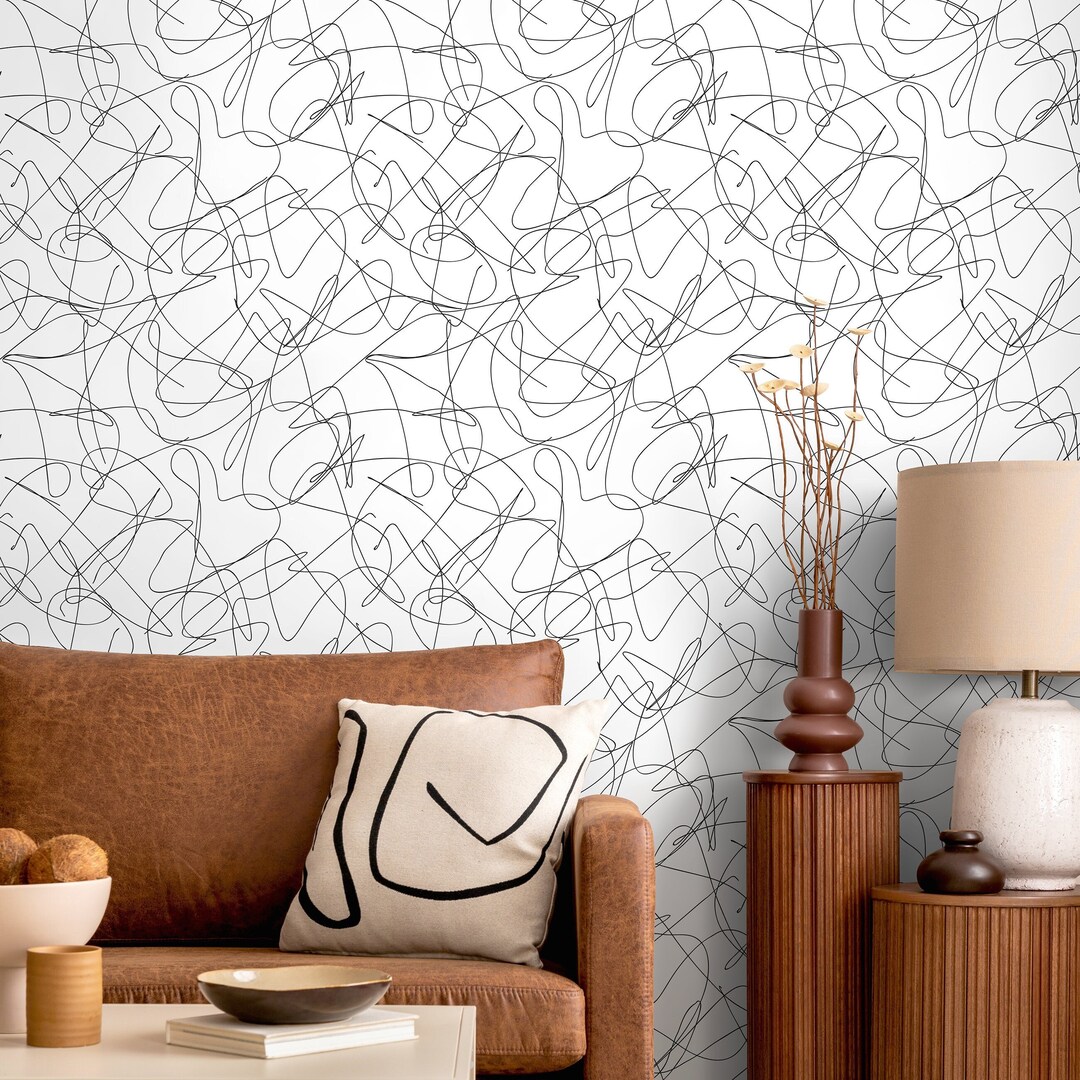 Removable Wallpaper Scandinavian Wallpaper Temporary Wallpaper Vintage ...