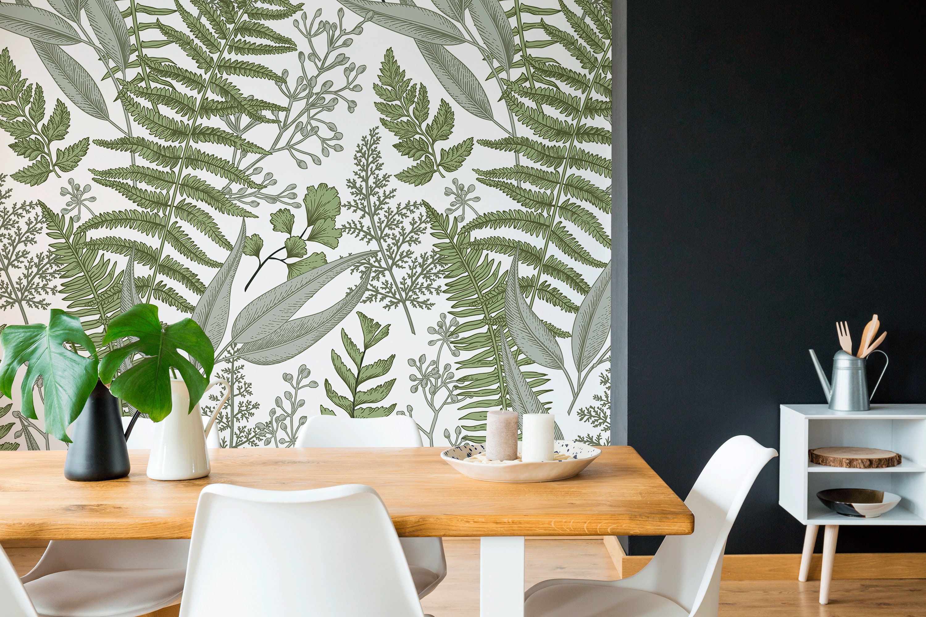 Removable Wallpaper Scandinavian Wallpaper Temporary Wallpaper  Hawai…