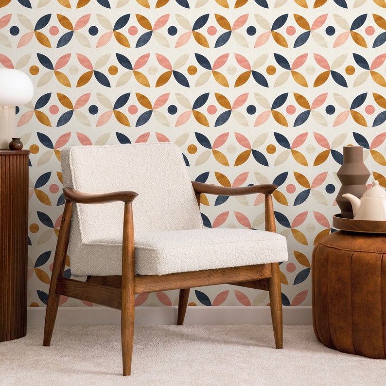 Removable Wallpaper Scandinavian Wallpaper Temporary Wallpaper Vintage Wallpaper Peel and Stick Wallpaper Wall Paper A733 image 4