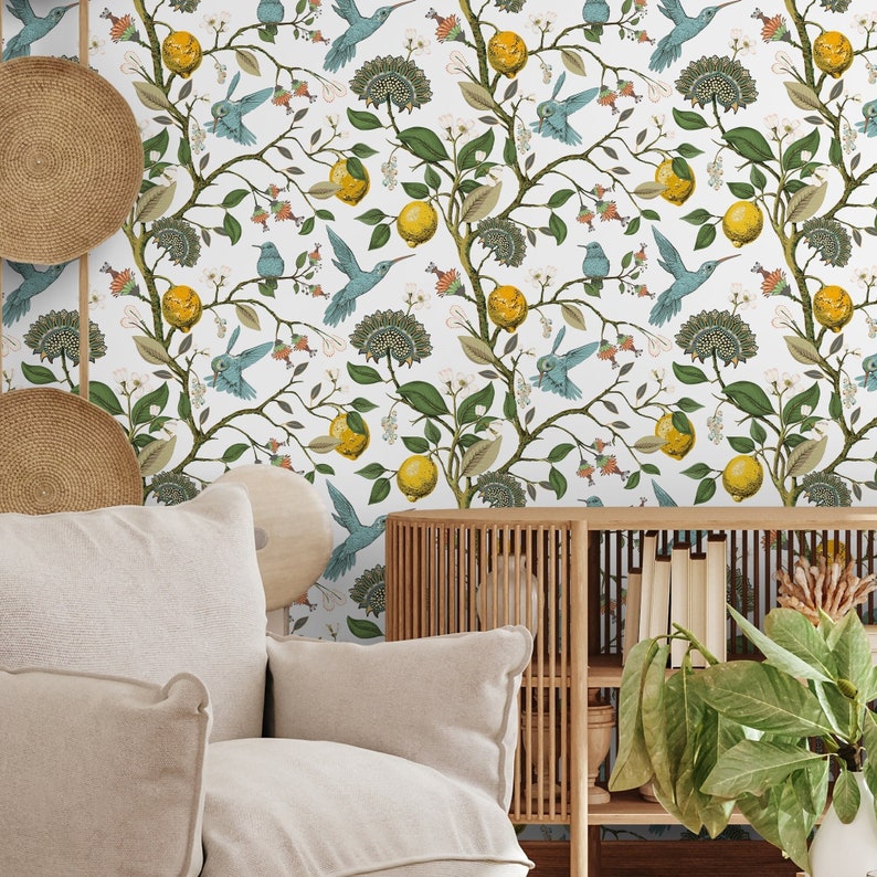 Removable Wallpaper Scandinavian Wallpaper Temporary Wallpaper Vintage Wallpaper Peel and Stick Wallpaper Wall Paper A630 image 1