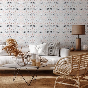 Removable Wallpaper Scandinavian Wallpaper Temporary Wallpaper Vintage ...