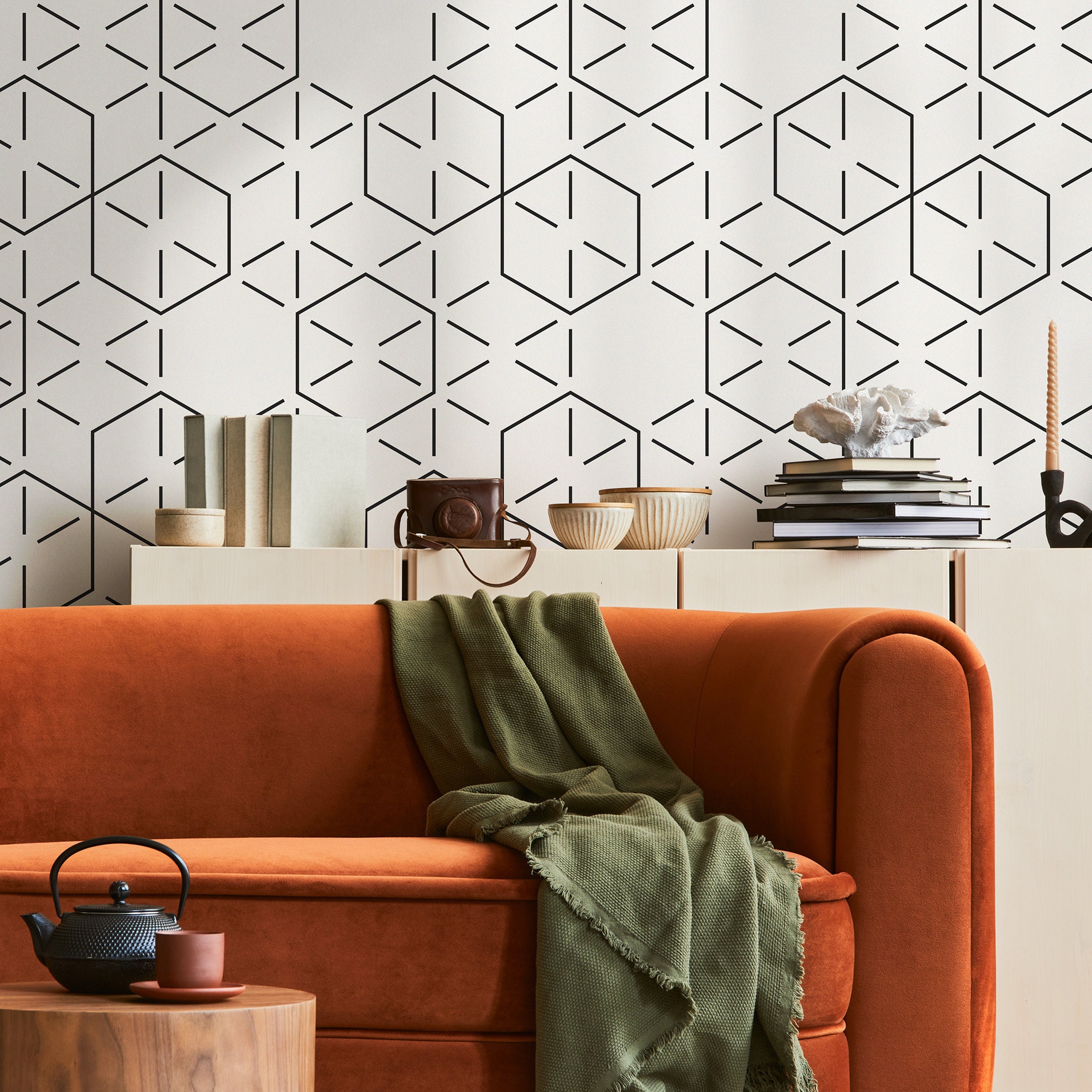 Removable Wallpaper, Scandinavian Wallpaper, Temporary Wallpaper ...