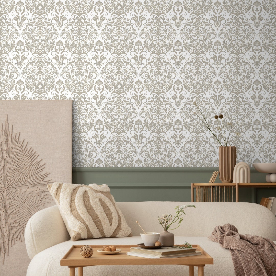 Vintage Removable Wallpaper Scandinavian Wallpaper Temporary Wallpaper ...