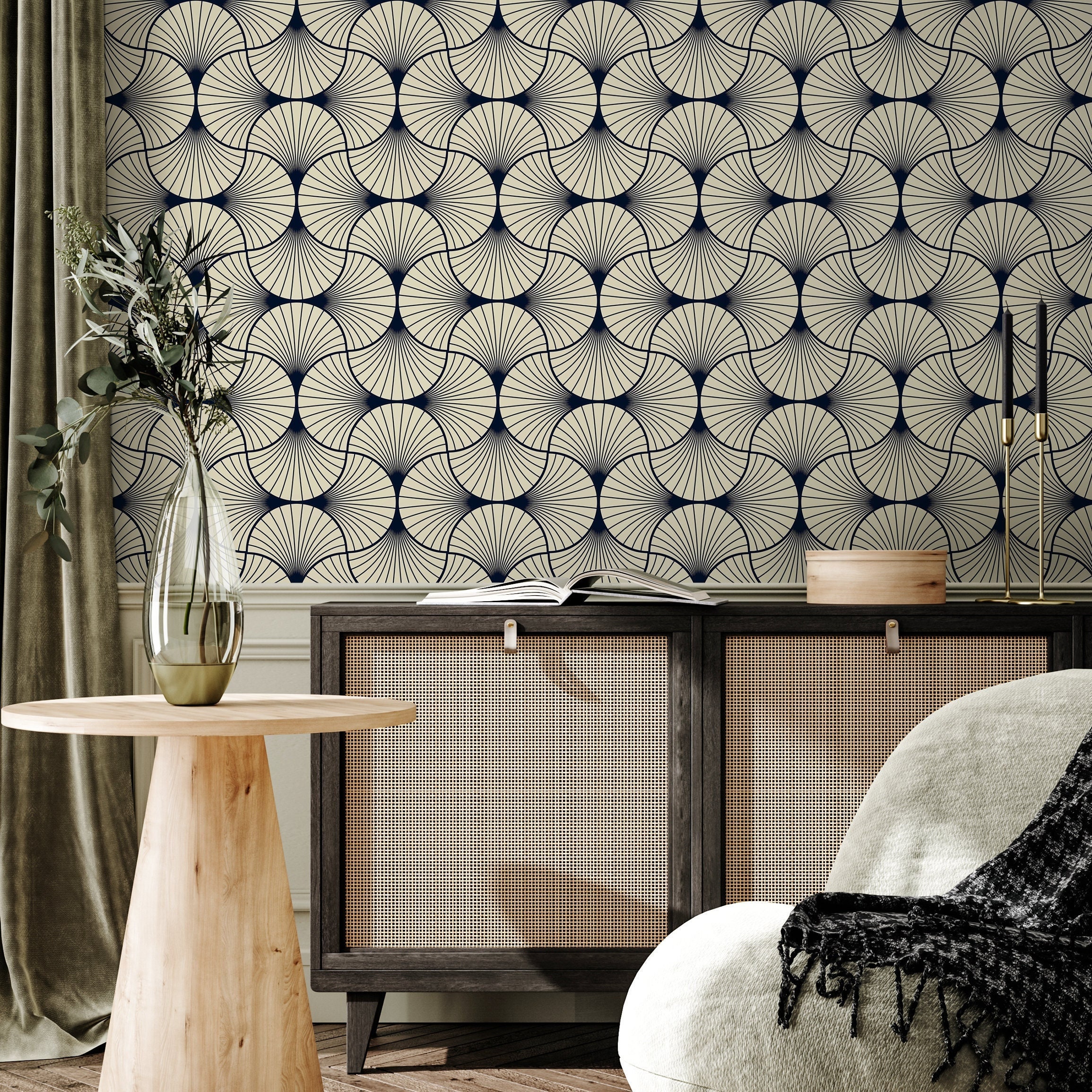 Removable Wallpaper, Scandinavian Wallpaper, Minimalistic Wallpaper ...