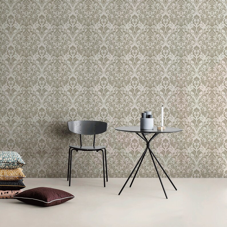 Vintage Removable Wallpaper Scandinavian Wallpaper Temporary Etsy