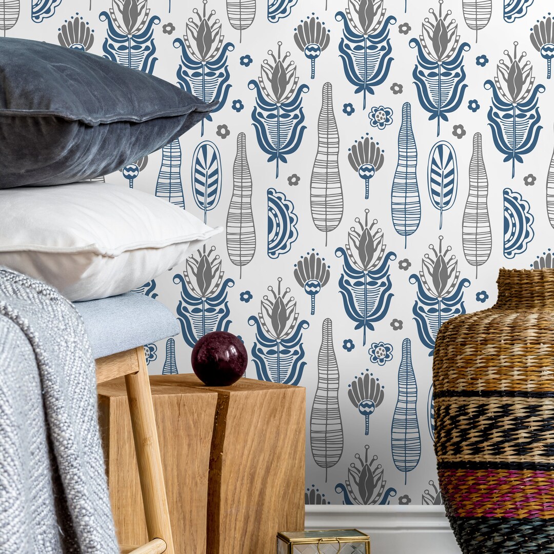 Removable Wallpaper, Scandinavian Wallpaper, Temporary Wallpaper ...