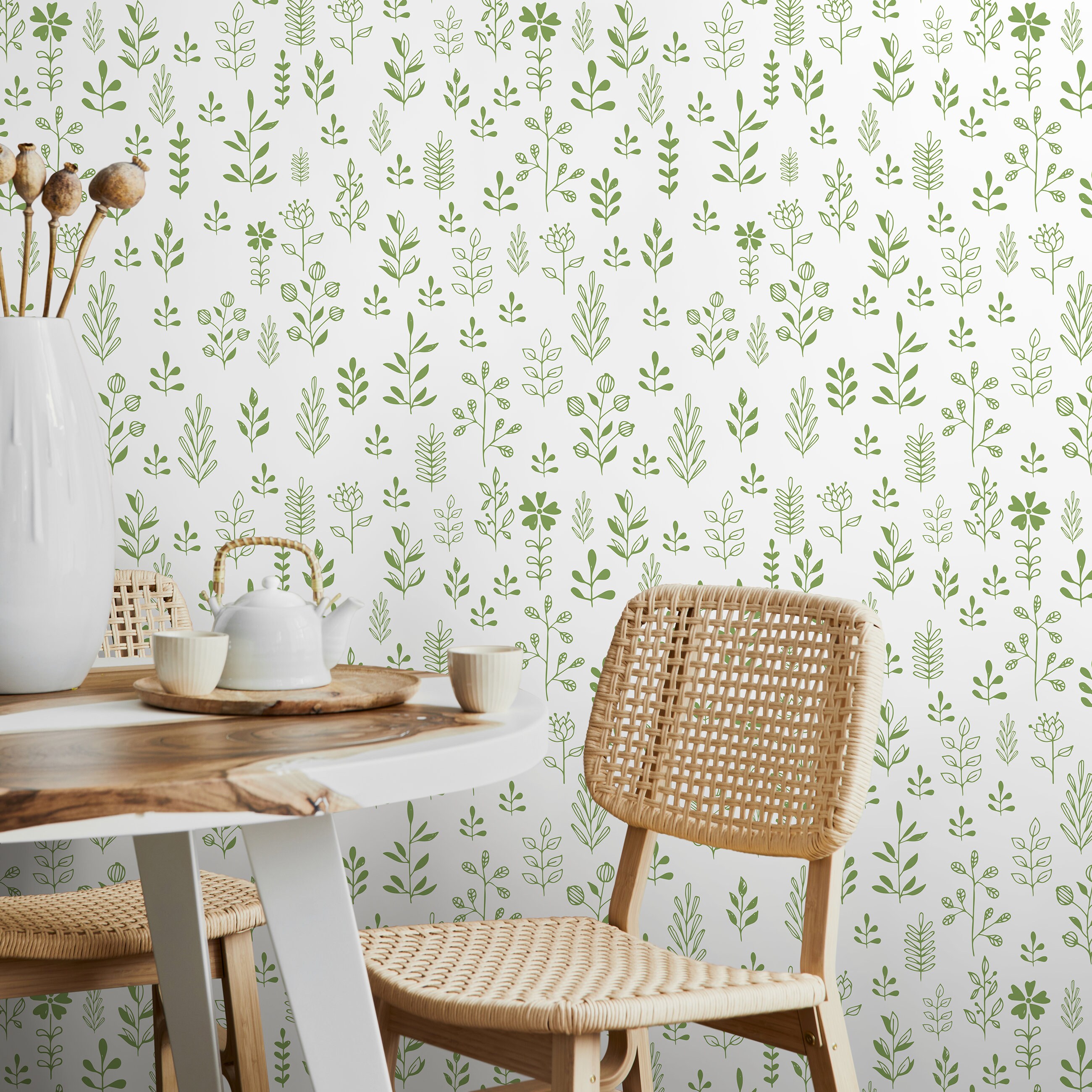 Removable Wallpaper, Scandinavian Wallpaper, Temporary Wallpaper ...