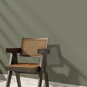 Camouflage Green Wallpaper / Solid Color / Available in Muted Olive and Sage Green