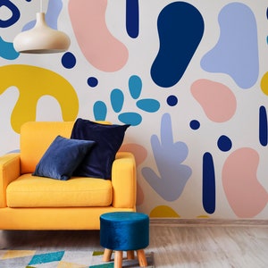 Peel and Stick Wallpaper Removable Wallpaper Scandinavian Wallpaper Temporary Wallpaper Wall Paper Abstract Wall Paper - AS2-B567