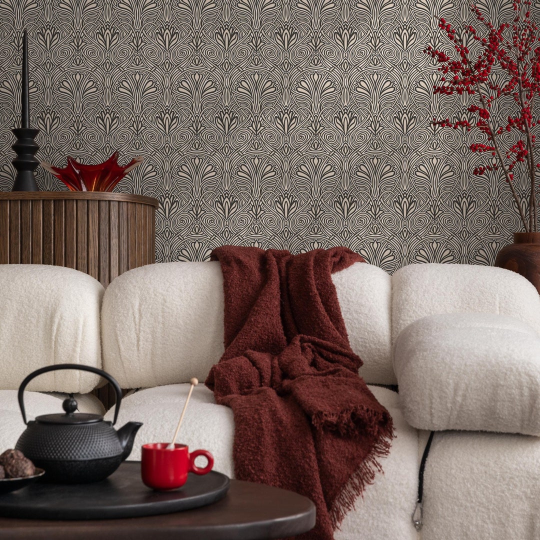 Removable Wallpaper Scandinavian Wallpaper Temporary Wallpaper Vintage ...