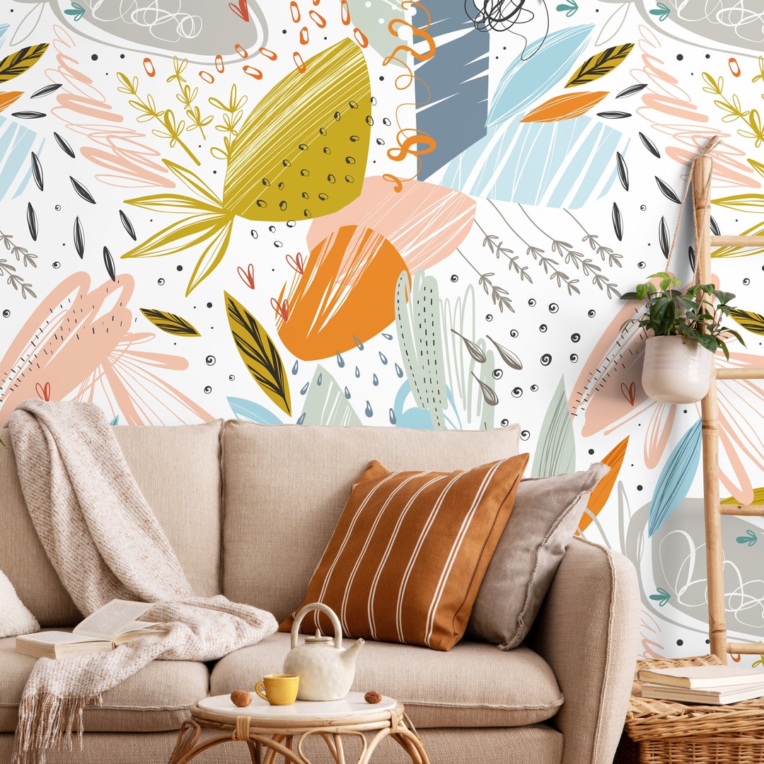 Removable Wallpaper Scandinavian Wallpaper Abstract Scandinavian ...