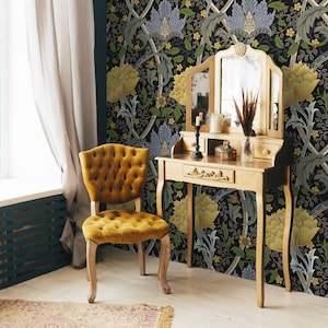 Large Floral William Morris Wallpaper / Peel and Stick Wallpaper Removable Wallpaper Home Decor Wall Art Wall Decor Room Decor - C997