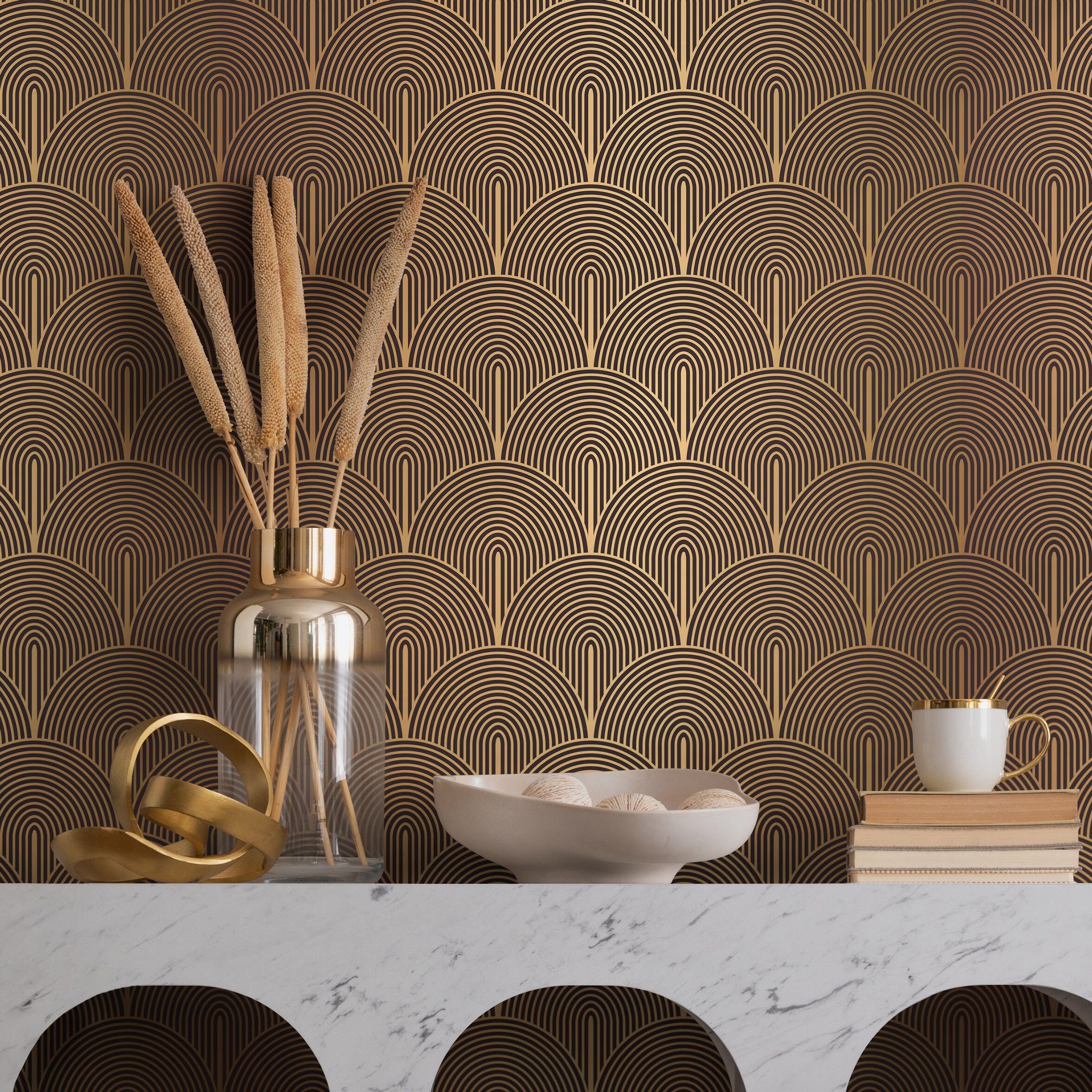 Removable Wallpaper Scandinavian Wallpaper Temporary Wallpaper Vintage ...