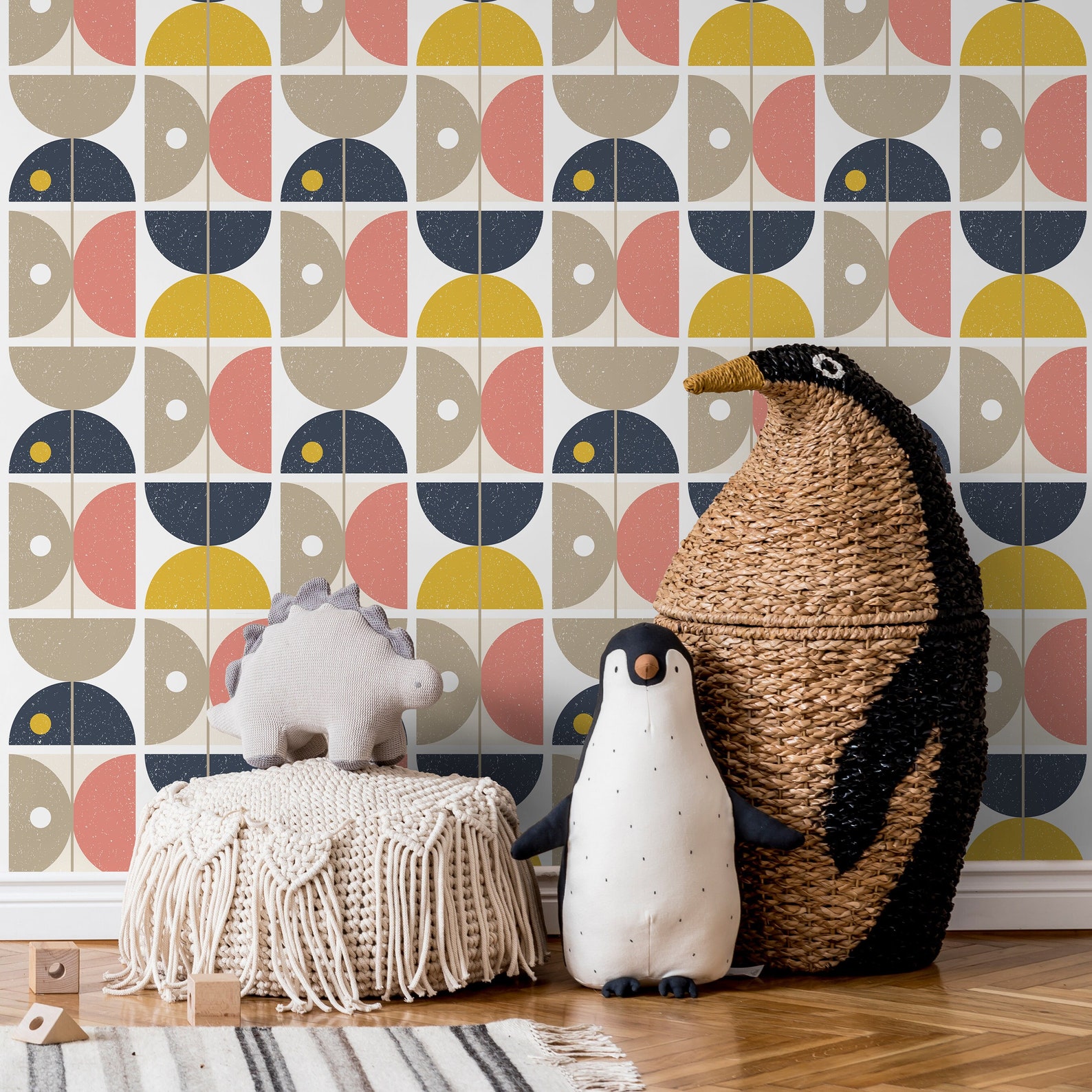 Removable Wallpaper Scandinavian Wallpaper Temporary Wallpaper Vintage ...