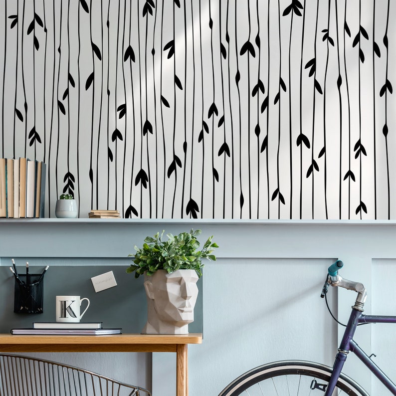 Removable Wallpaper, Scandinavian Wallpaper, Minimalistic Wallpaper ...