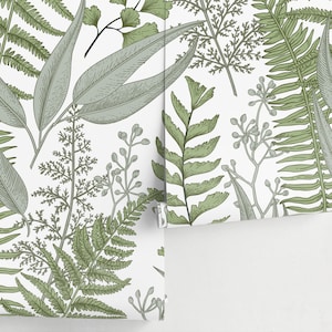 Carta da parati rimovibile Carta da parati scandinava Carta da parati temporanea Carta da parati con felci Carta da parati staccabile e adesiva Carta da parati - A530 immagine 3