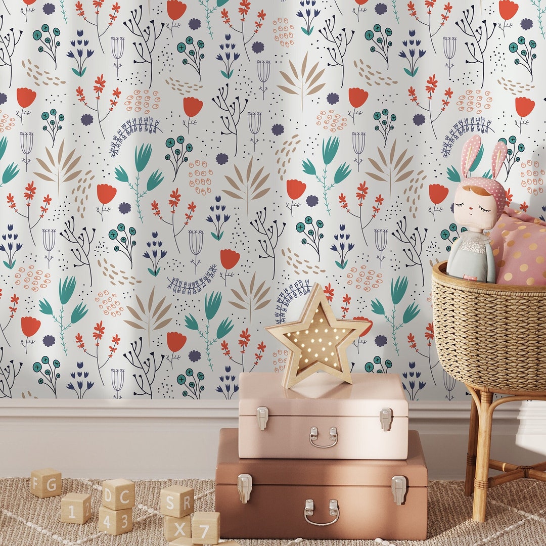 Removable Wallpaper, Scandinavian Wallpaper, Temporary Wallpaper ...