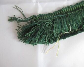 Green fringe trim height 4.5 cm