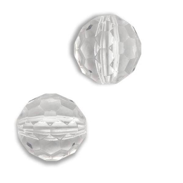 2 perles pampilles 16 mm acrylique cristal facettes