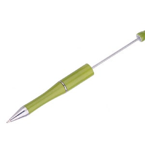 1 Acrylgrün acryl und Metall silbernen Stift mit Perlen zu personalisieren