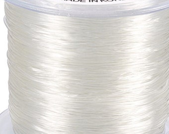 3 m elastic thread 1.0 mm transparent heishi bead