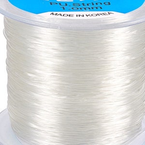 3 m elastic thread 1.0 mm transparent heishi bead