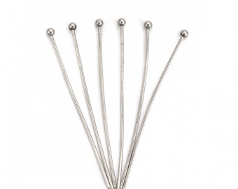 6 ball head shank nails 40 mm silver steel