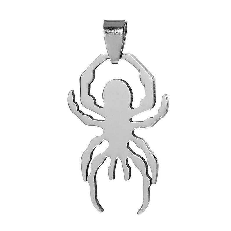 1 spider pendant 46 mm in stainless steel image 1