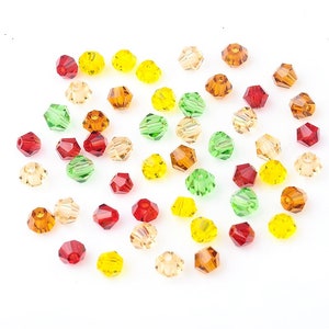 4 mix red x 25 mm Crystal bicone beads