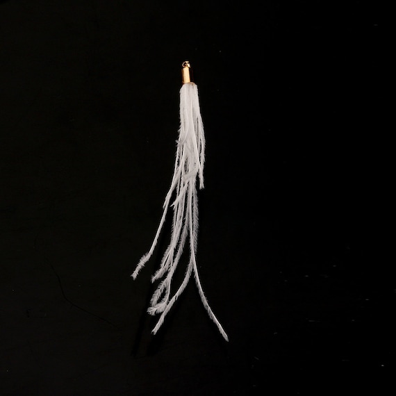 pendentif plume blanche