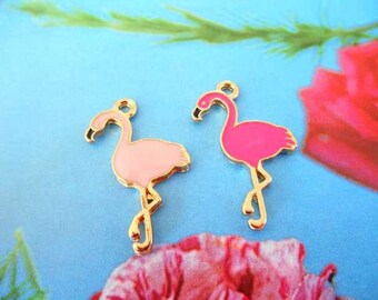 Pink x 2 Flamingo charms.