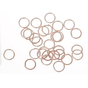 25 rings 8 mm light pink gold brass