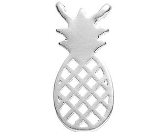 1 pineapple pendant 16 mm silver metal