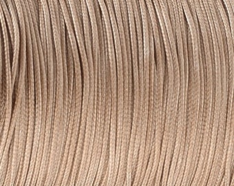 3 m de cordon polyester ciré 1 mm beige camel