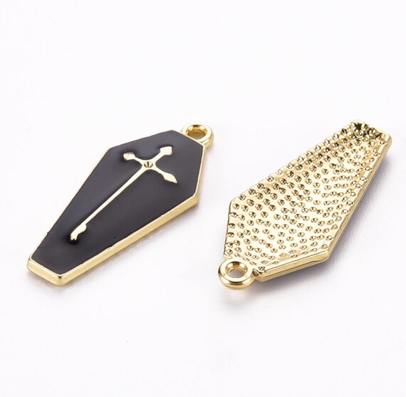 Pendentif Croix Métal Style Cercueil - Occasion En Très Bon État (Jamais Porté)