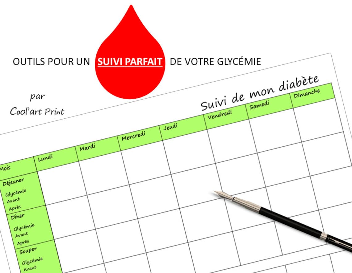 Outils pour diabétique, glycémie, diabète, outils suivi diabète ...
