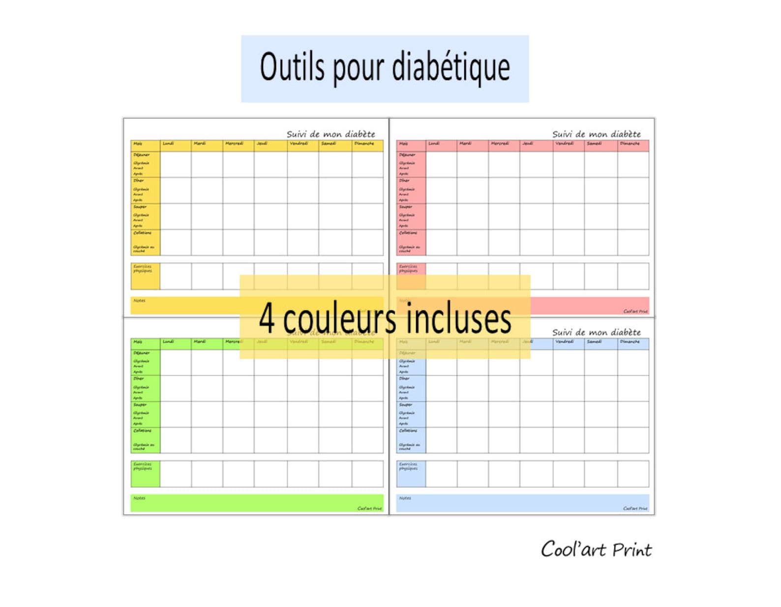 Outils pour diabétique, glycémie, diabète, outils suivi diabète ...