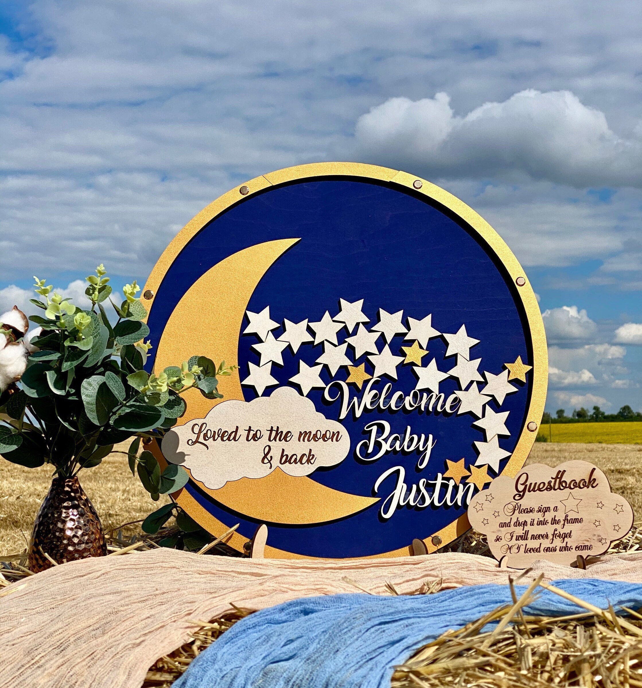 Baby Shower Guest Book Alternative, Twinkle Twinkle Little Star Guest…