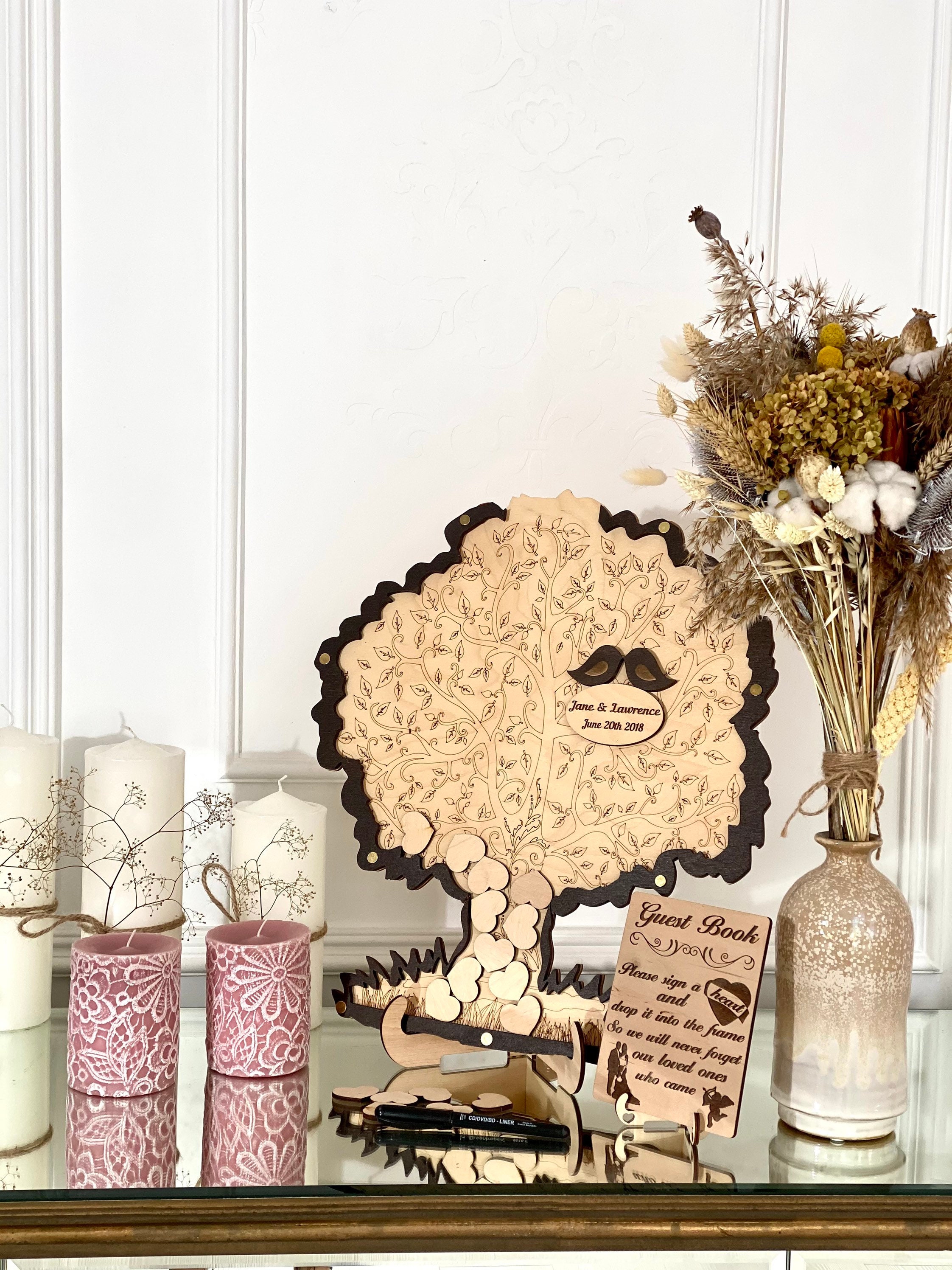 Tree wedding guest book alternative Tree guestbook Etsy