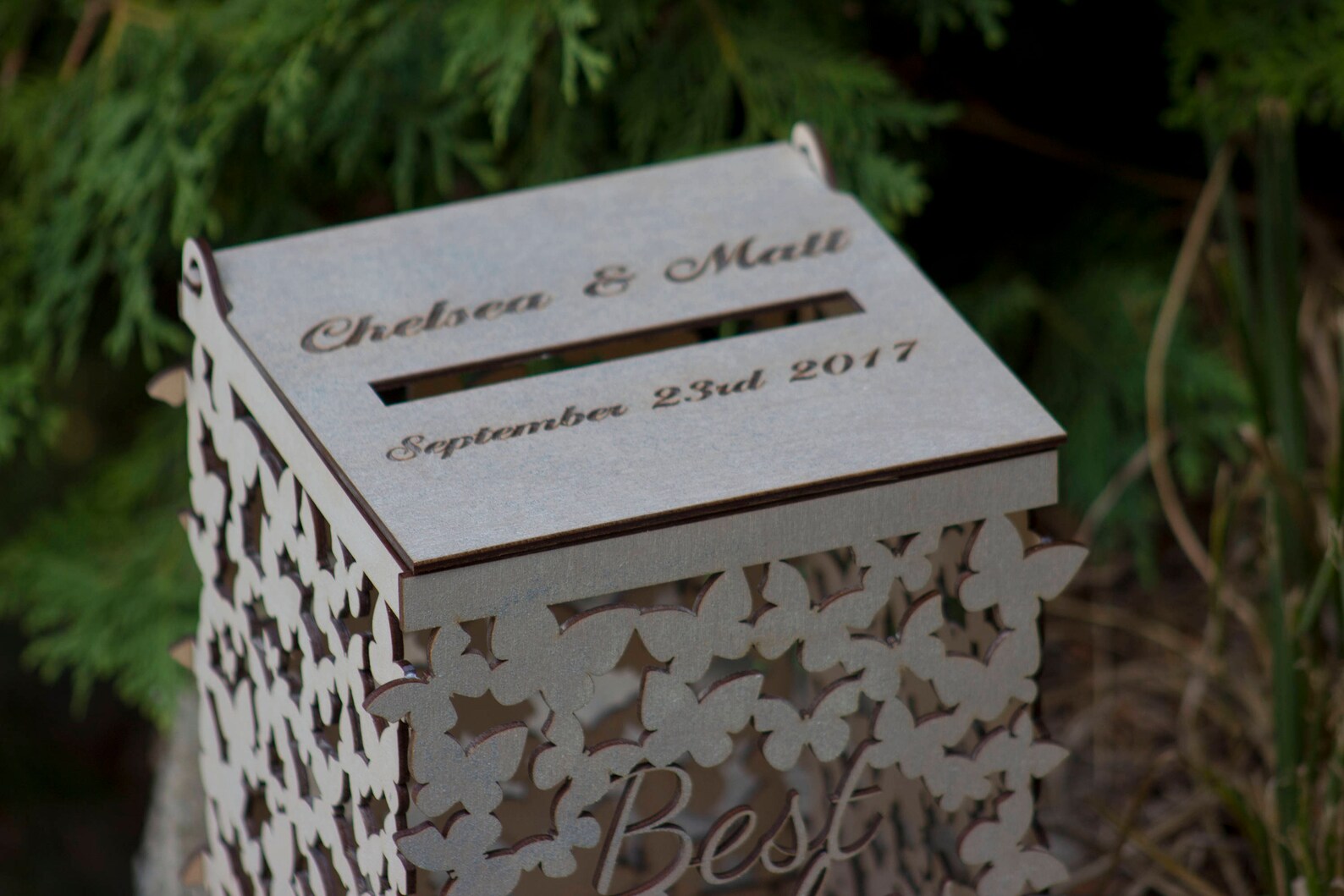 Wooden wedding card box Wooden wedding gift box Wedding gift Etsy