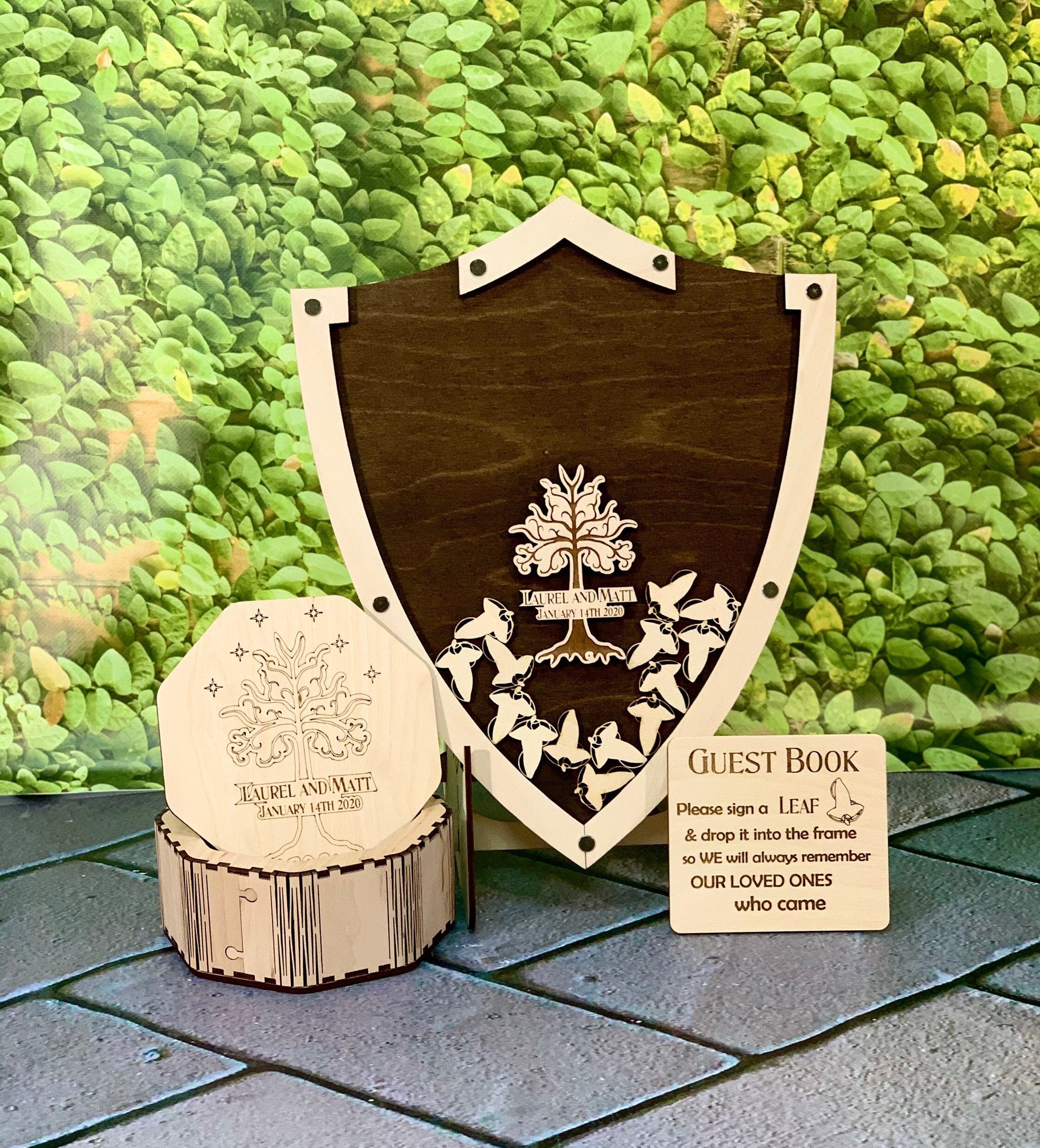 Wedding guest book alternative, Hobbit wedding guest book gift