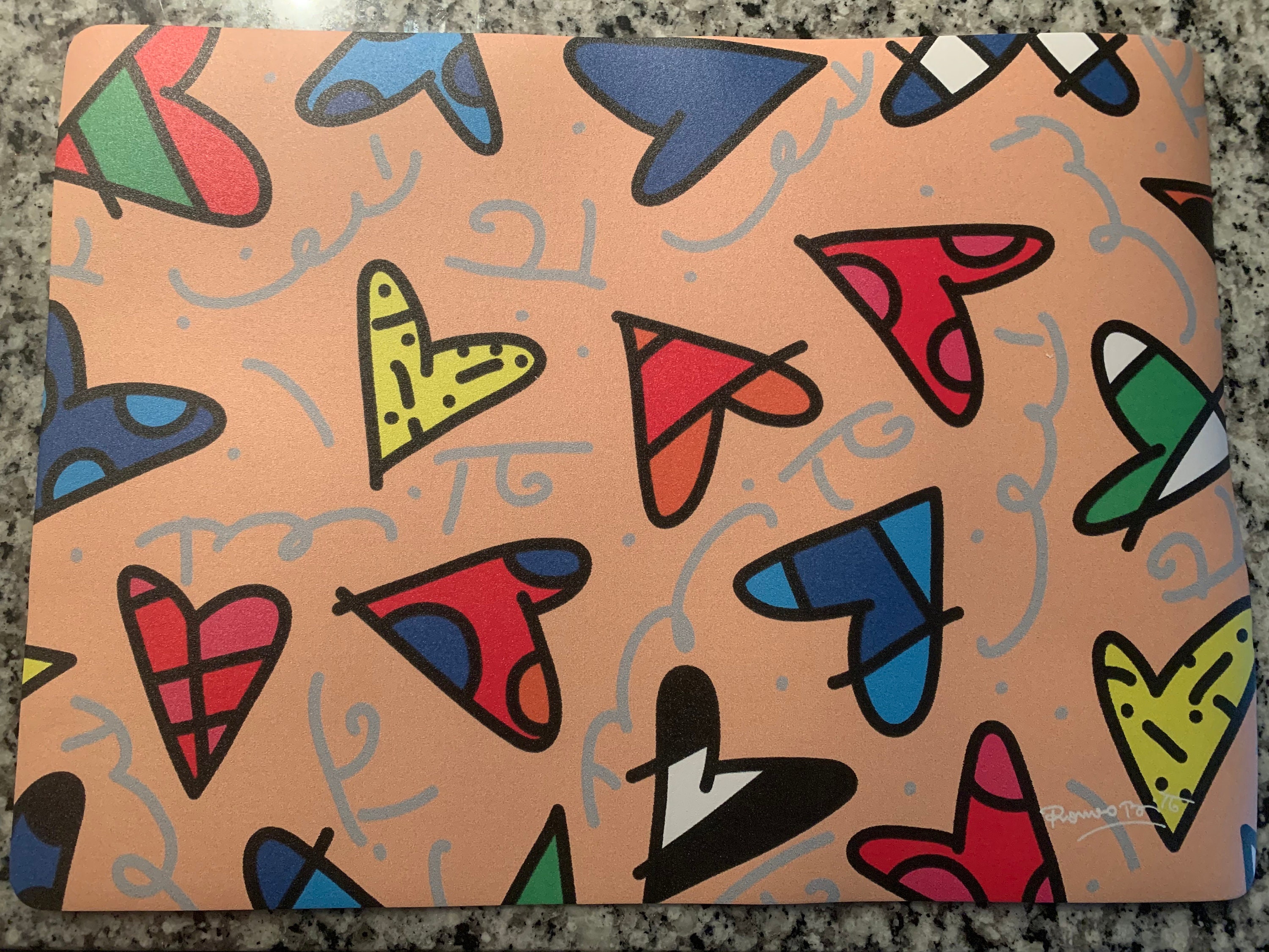 Romero Britto Hearts All Over Designer Vinyl Placemat Easy to Etsy