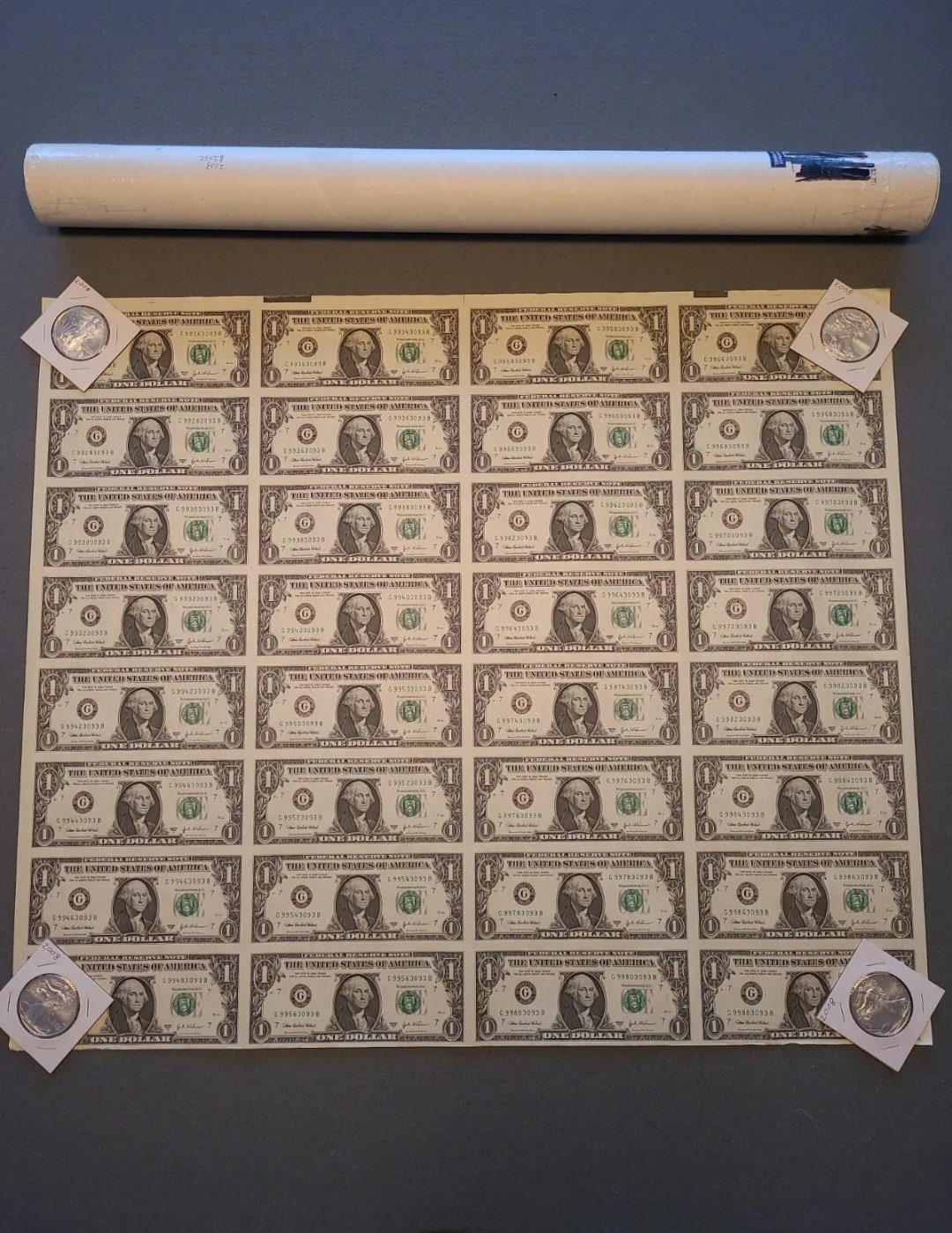 2003 1x32 1 Dollar Sheet Currency Series A Uncut Currency Etsy