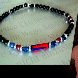 Men bracelet tiny RUBY SAPPHIRE, red Imperial Jasper Hematite Onyx gemstone, Healing slim bracelet Men women couple gift