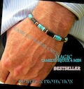 Men bracelet TURQUOISE Tourmaline Onyx Lava Hematite Imperial Jasper Peridot, multicolor Bracelet Protection Prosperity men gift